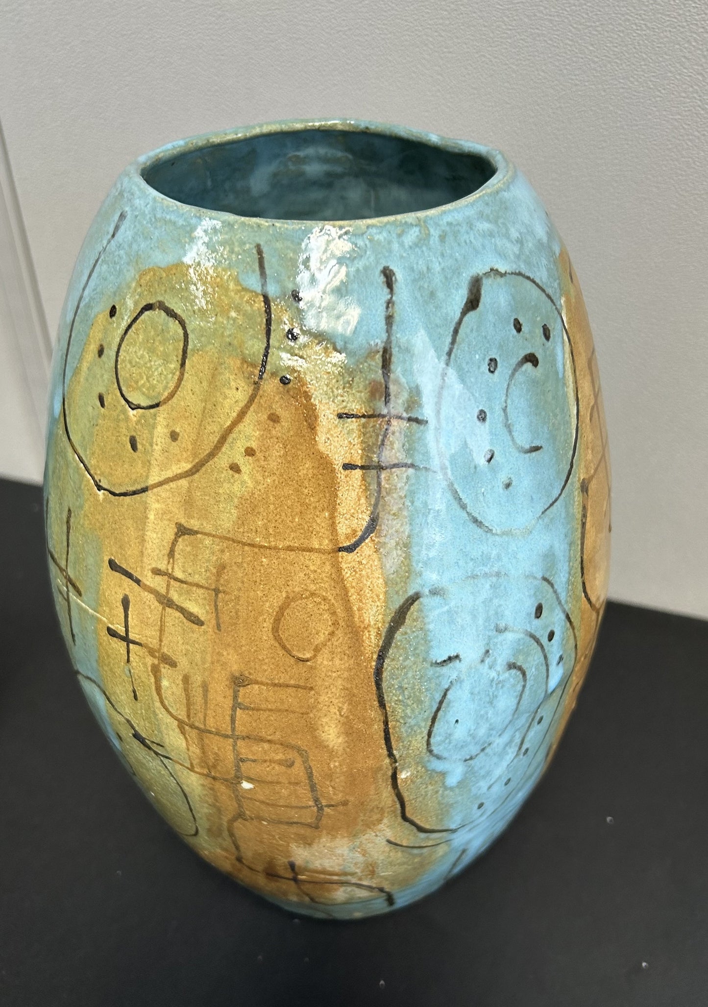 Mid Century Tourquiose Vase