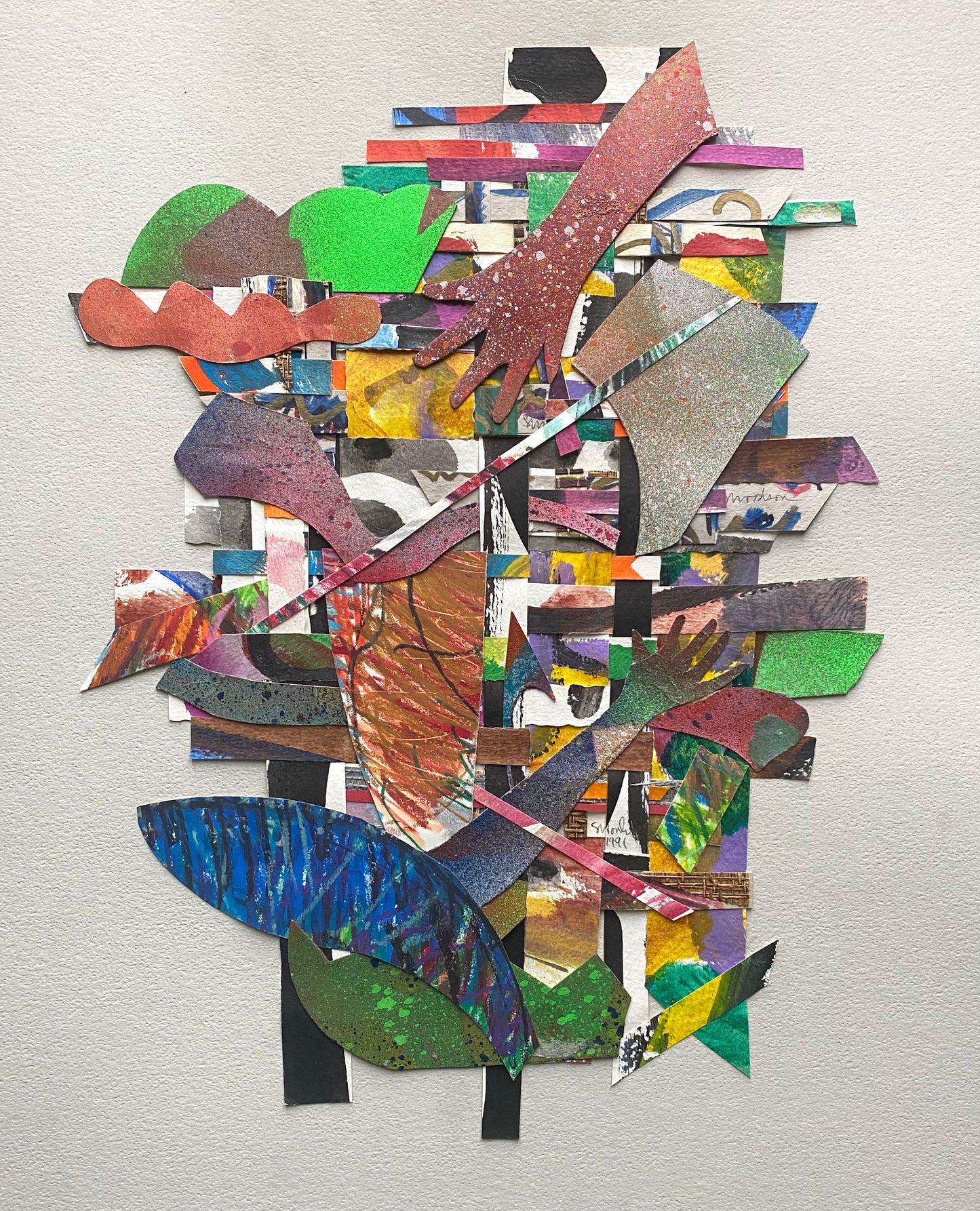 "Woven Landscape #1 With Blue Fish"