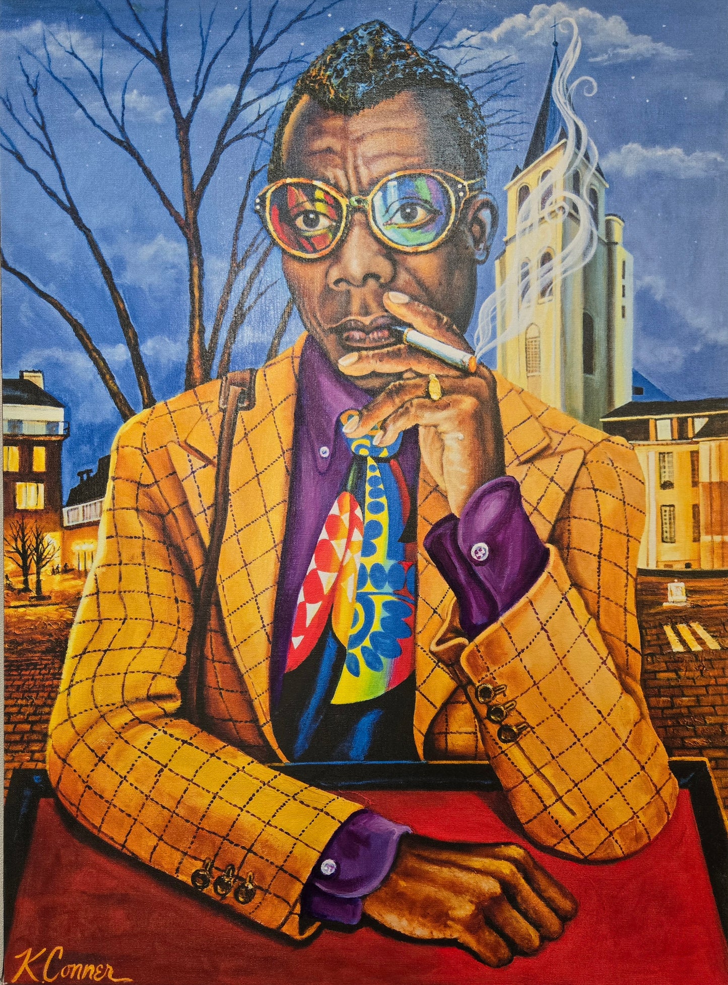 "Baldwin" Giclee print on canvas