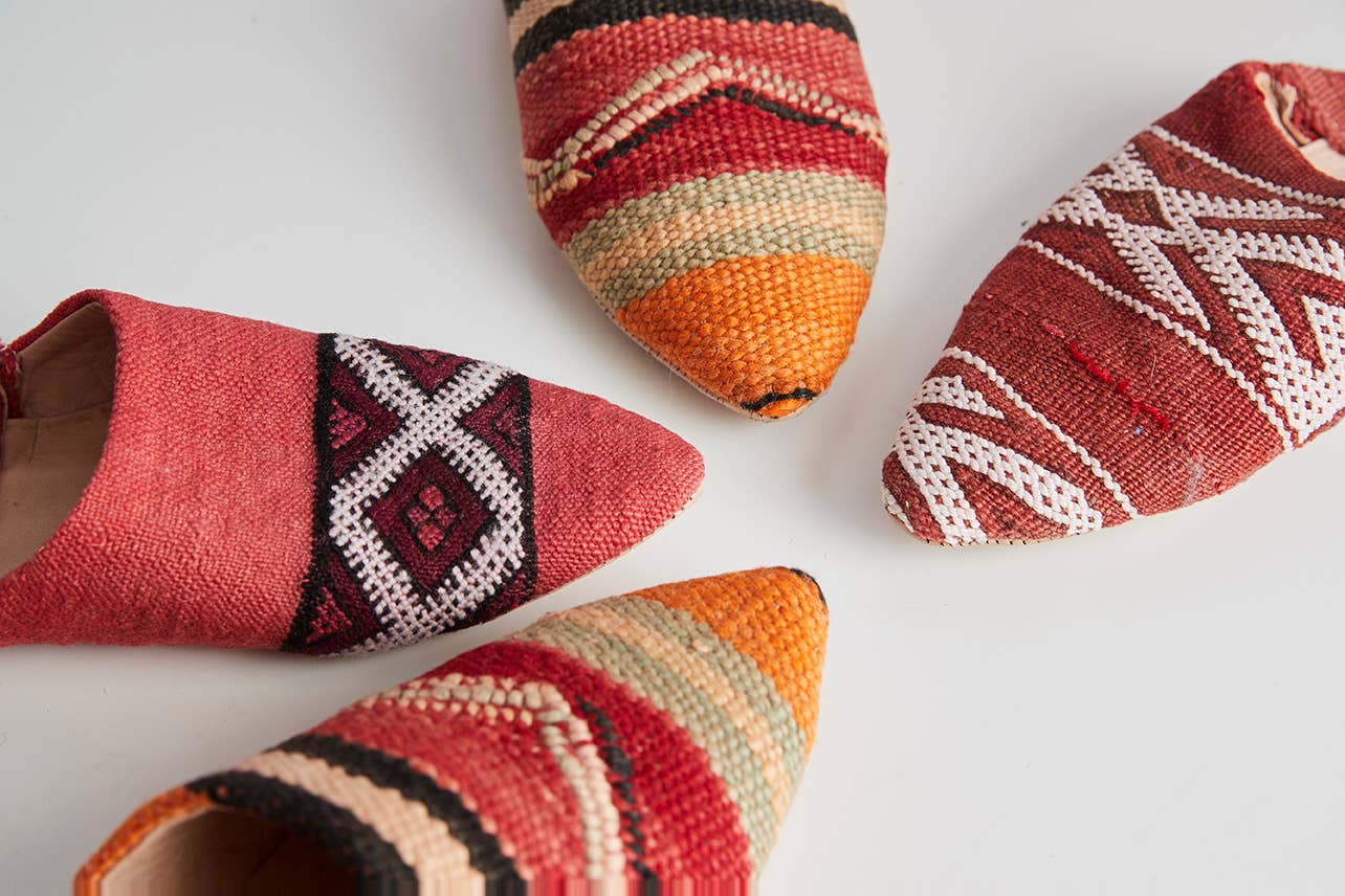 Moroccan Kilim Slippers: