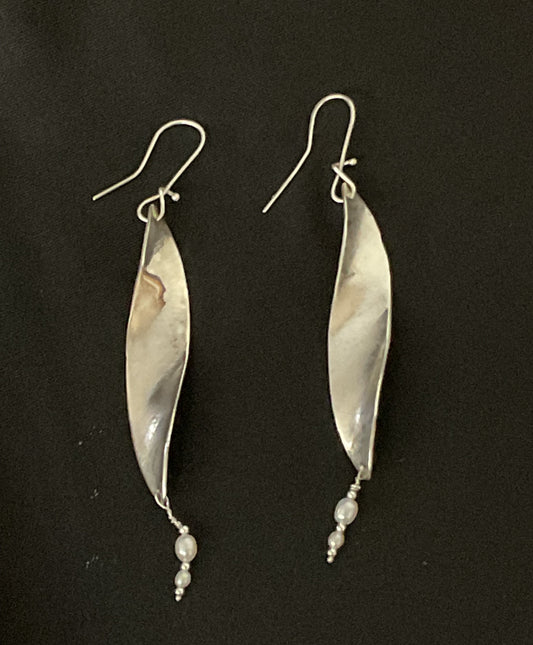 Anti-Clastic Sterling Silver w/ Pearls Earrings