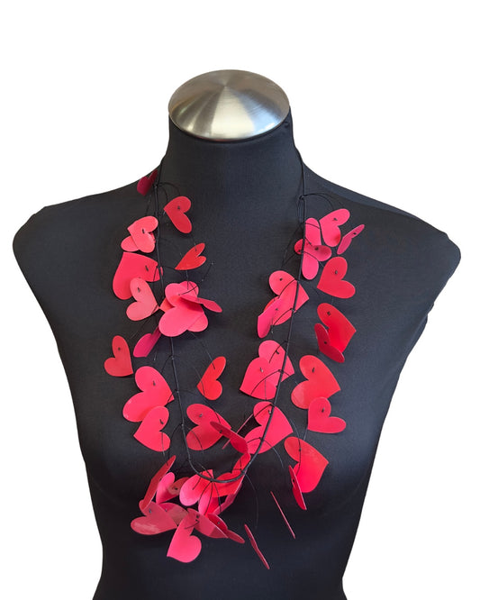 Takara Red Hearts Kinetic Necklace