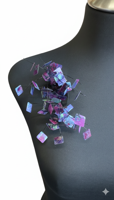 Takara Purple Kinetics Brooch