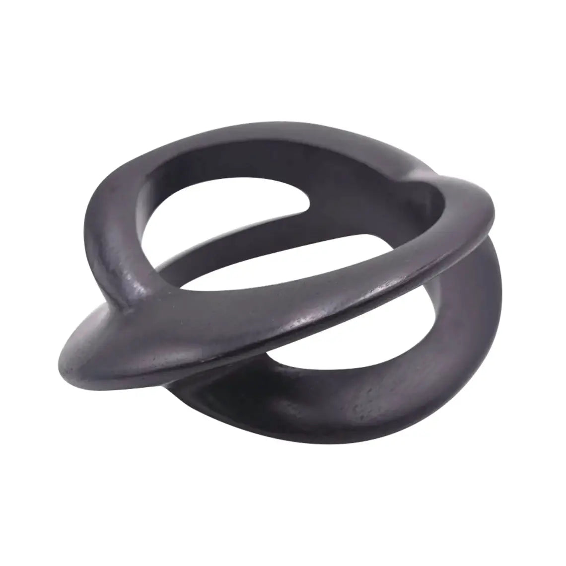 Carved Wooden Bangle African Jewelry: Orange